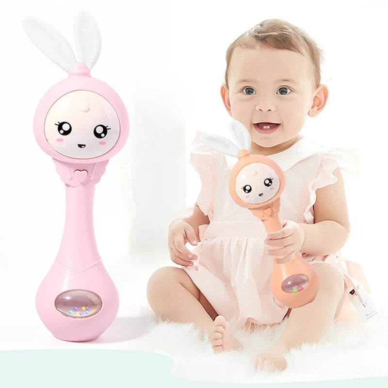 Hochet Musical et Anneau de Dentition Lapin