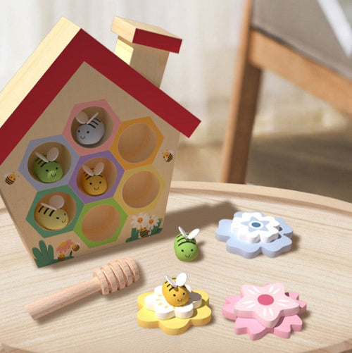 Wooden Bee Hive Play Set - Best Wooden Learning Toys