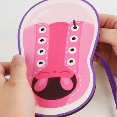 Ensemble de 2 jouets à lacer (fille et garçon) - Idéal pour la motricité fine