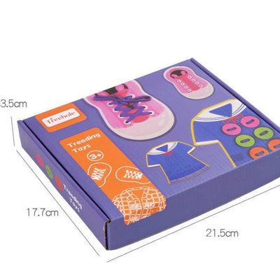 Ensemble de 2 jouets à lacer (fille et garçon) - Idéal pour la motricité fine