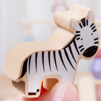 Jeu d'empilement d'animaux en bois - Le meilleur jouet pour la motricité fine