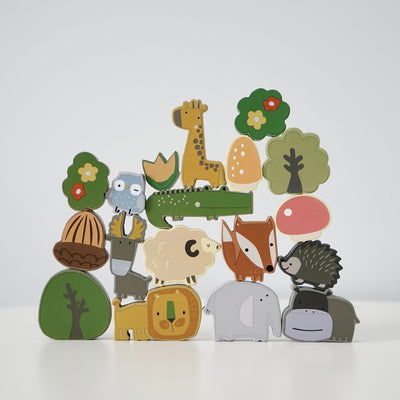 Wooden Animals in the Forest-Opened Ended Play