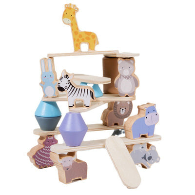 Jeu d'empilement d'animaux en bois - Le meilleur jouet pour la motricité fine