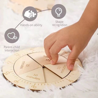 Casse-tête Horloge en Bois - Meilleurs Jouets Mathématiques