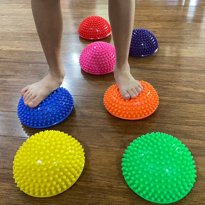Spiky Half Ball Cushion for Games and Balance Set of 7- Best Sensory Toys
