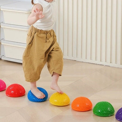 Spiky Half Ball Cushion for Games and Balance Set of 7- Best Sensory Toys