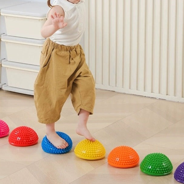 Spiky Half Ball Cushion for Games and Balance Set of 7- Best Sensory Toys