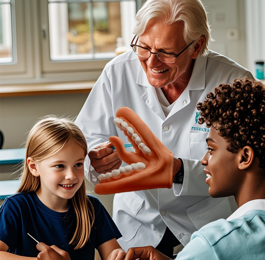Jumbo Mouth Hand Puppet with Teeth Brush for Learning Teeth Brushing