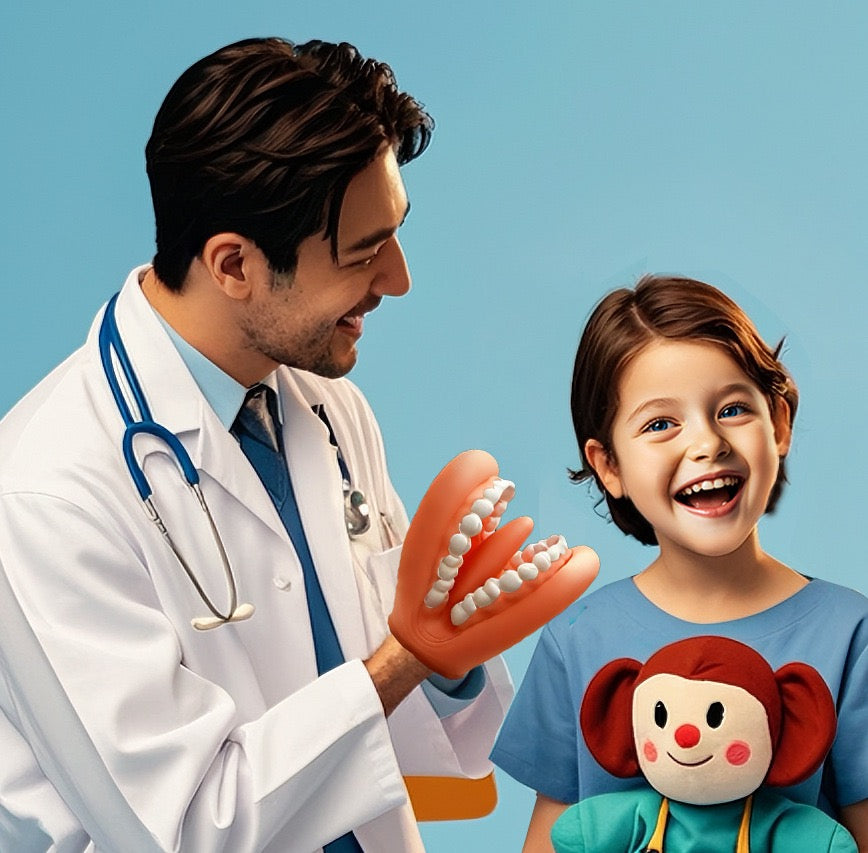Jumbo Mouth Hand Puppet with Teeth Brush for Learning Teeth Brushing