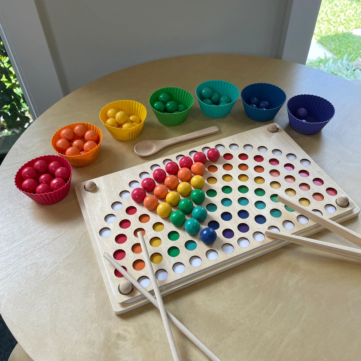 Fidtoy Montessori Cuentas Arcoíris