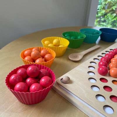 Fidtoy Montessori Cuentas Arcoíris
