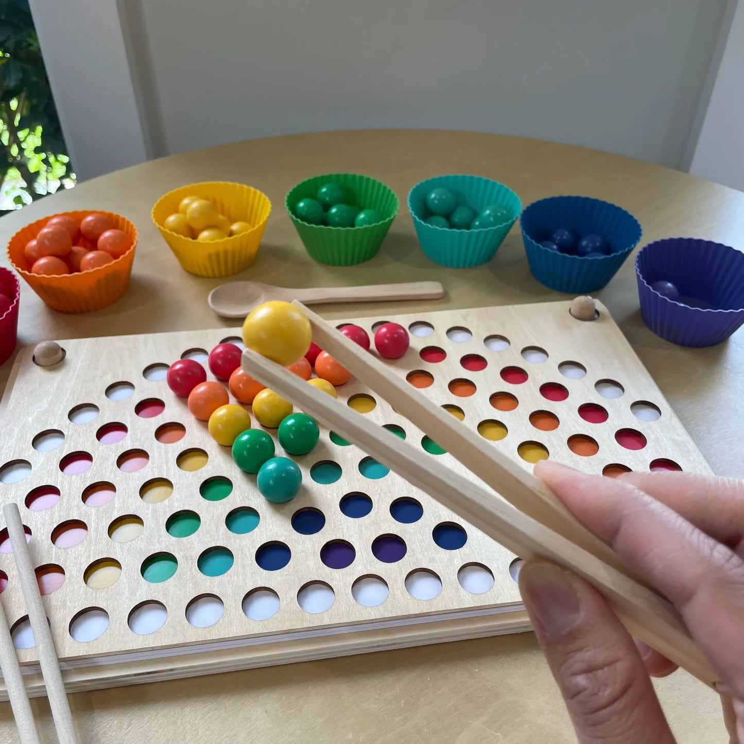 Fidtoy Montessori Cuentas Arcoíris