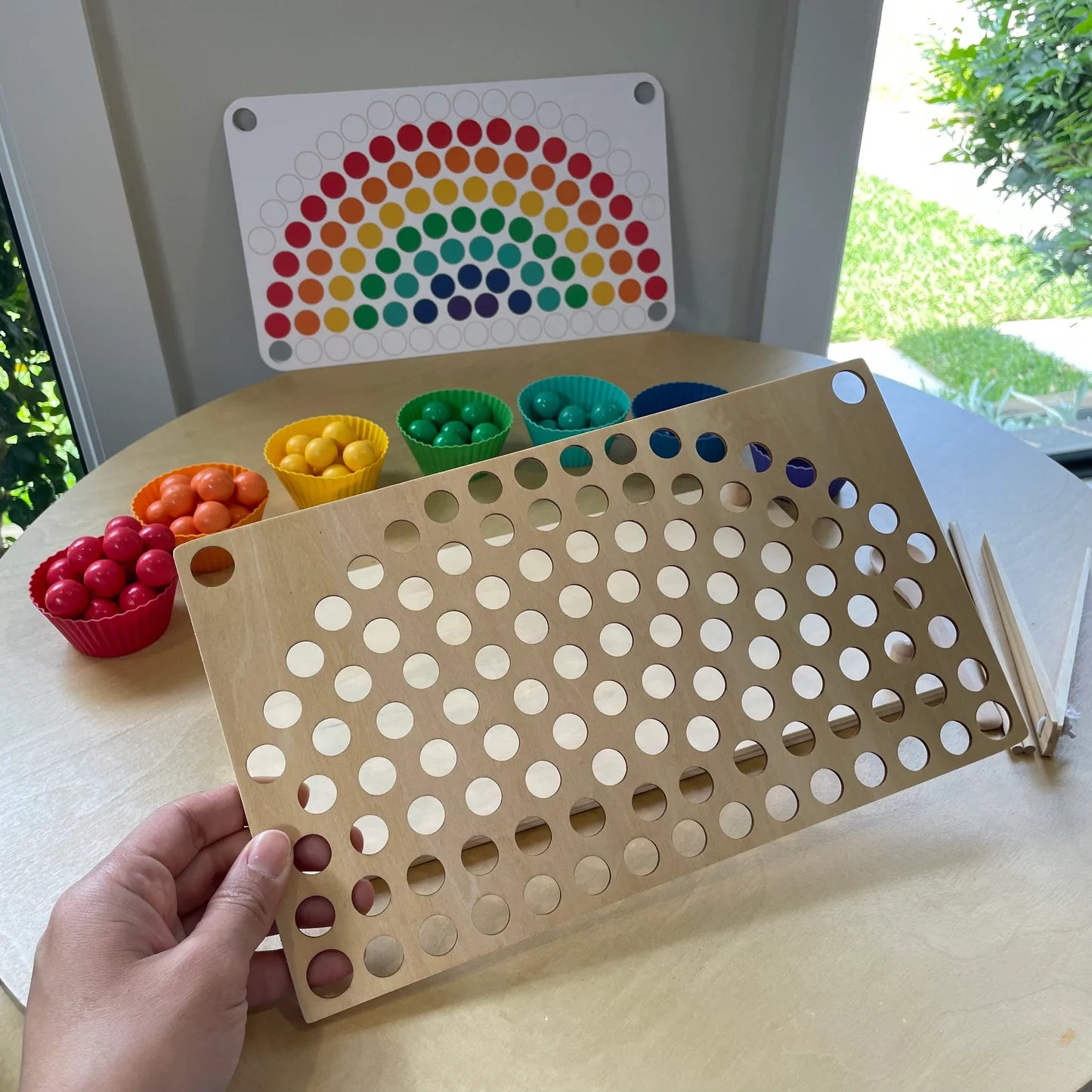 Fidtoy Montessori Cuentas Arcoíris