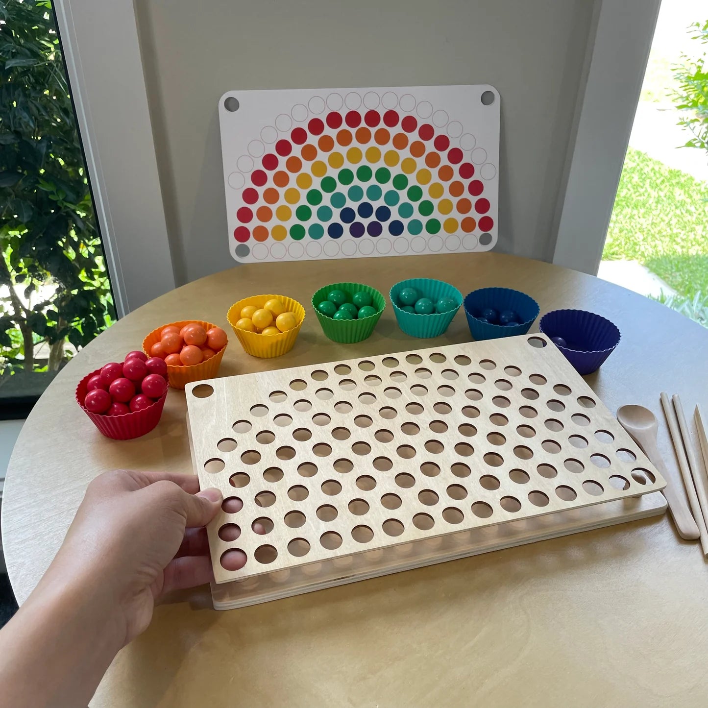 Fidtoy Montessori Cuentas Arcoíris