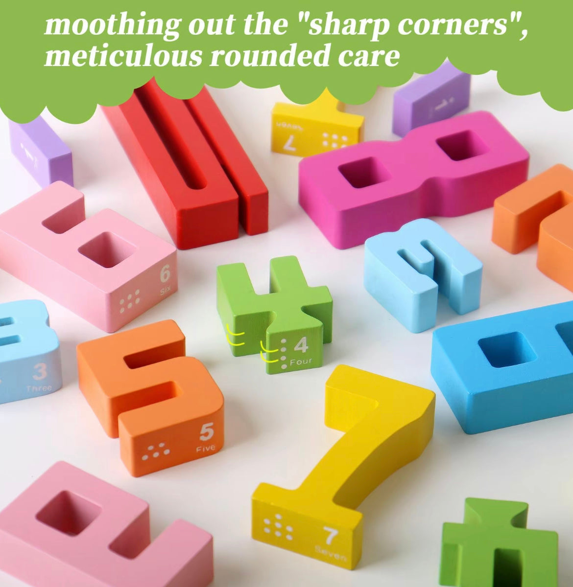 Wooden Number Stacking Game – Montessori Educational Toy for Kids