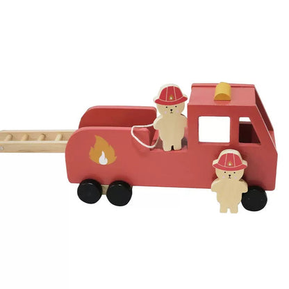 Wooden Fire Engine Truck Toy