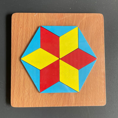Simple Basic Wooden Geometric Puzzle Shapes Heart