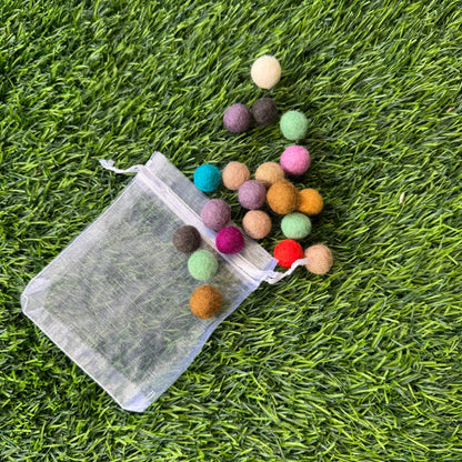 Felt Balls 1.5cm 2cm Natural Colours Art and Craft Pom Poms Ball