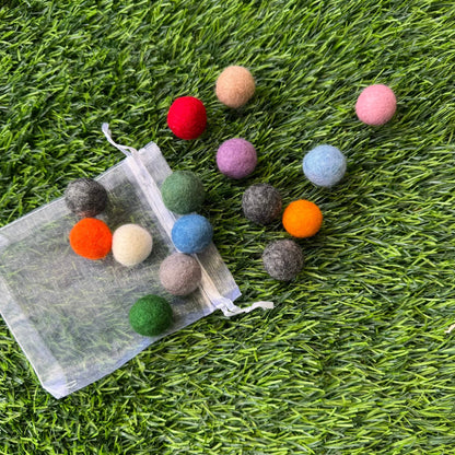 Felt Balls 1.5cm 2cm Natural Colours Art and Craft Pom Poms Ball