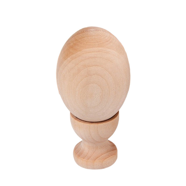 Jumbo Solid Wooden Egg Natural Finish DIY Craft Egg