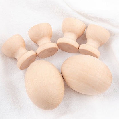 Jumbo Solid Wooden Egg Natural Finish DIY Craft Egg