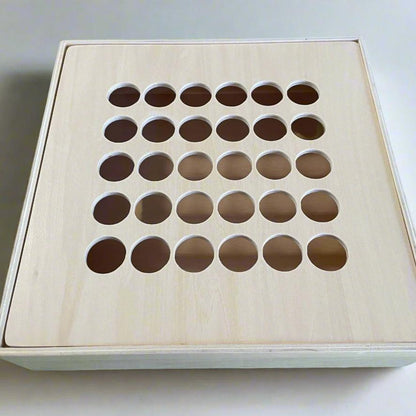Wooden Gear & Cog Sorting Activity Box Tray