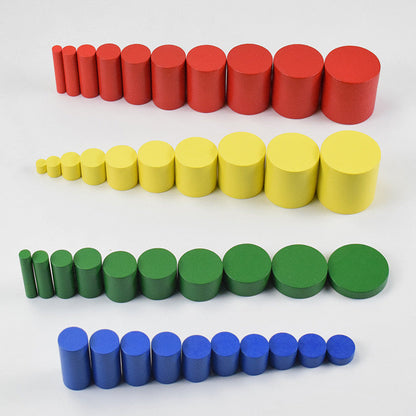 Large Montessori Knobless Cylinders Set