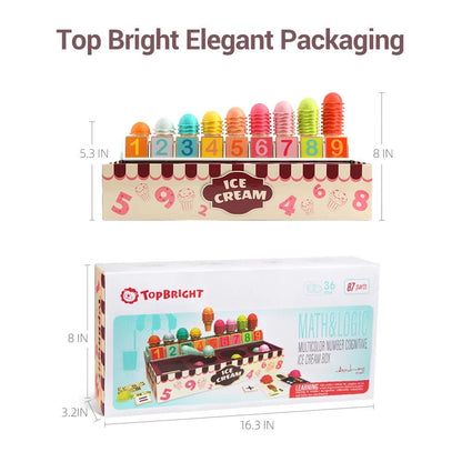 Pretend Play Ice Cream Counter Montessori Educational Math Toys-Mathematics toys