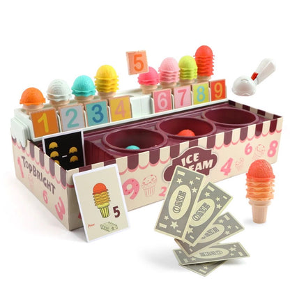Pretend Play Ice Cream Counter Montessori Educational Math Toys-Mathematics toys