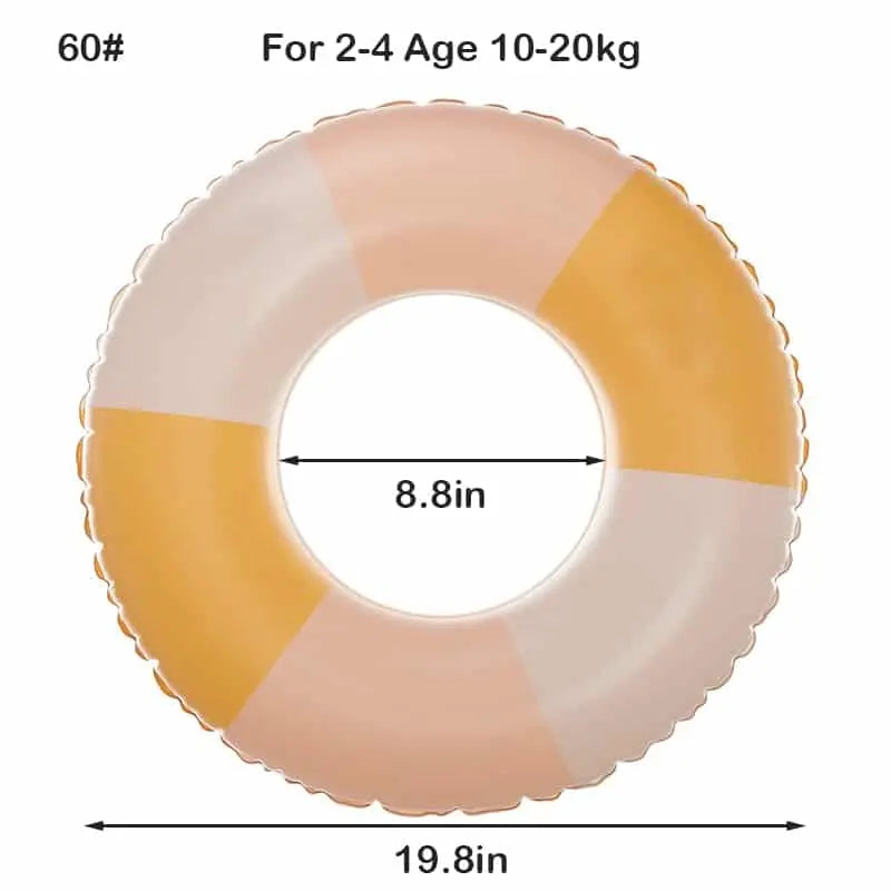 Bouée gonflable Fidtoy Pastel – Flotteur de natation Montessori pour les tout-petits de 5 à 9 ans