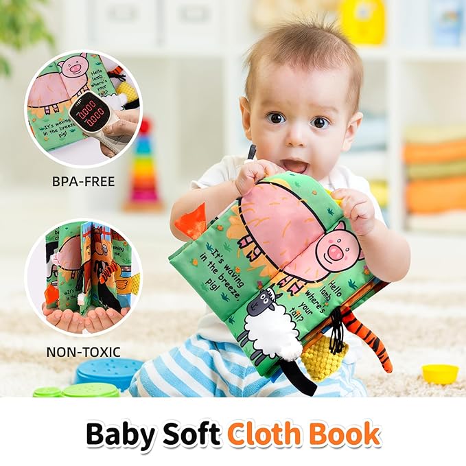 Jollybaby Farm Tails Cloth Books