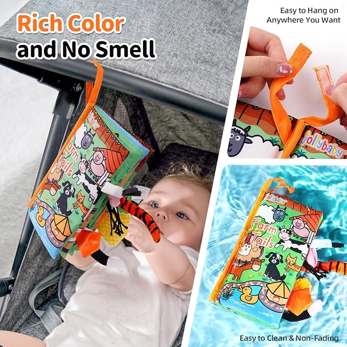 Jollybaby Farm Tails Cloth Books