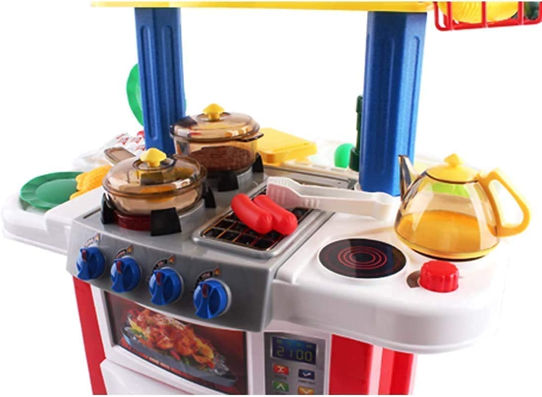 Kitchen Playset Happy Little Chef Pretend Play for Toddlers with Lights, Sounds, Real Water Features and Accessories Included