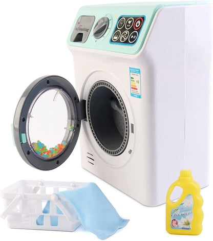 'My First Washing Machine' Laundry and Cleaning Play Set for Kids Christmas Gift Educational Toys with Realistic Functions