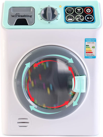 'My First Washing Machine' Laundry and Cleaning Play Set for Kids Christmas Gift Educational Toys with Realistic Functions