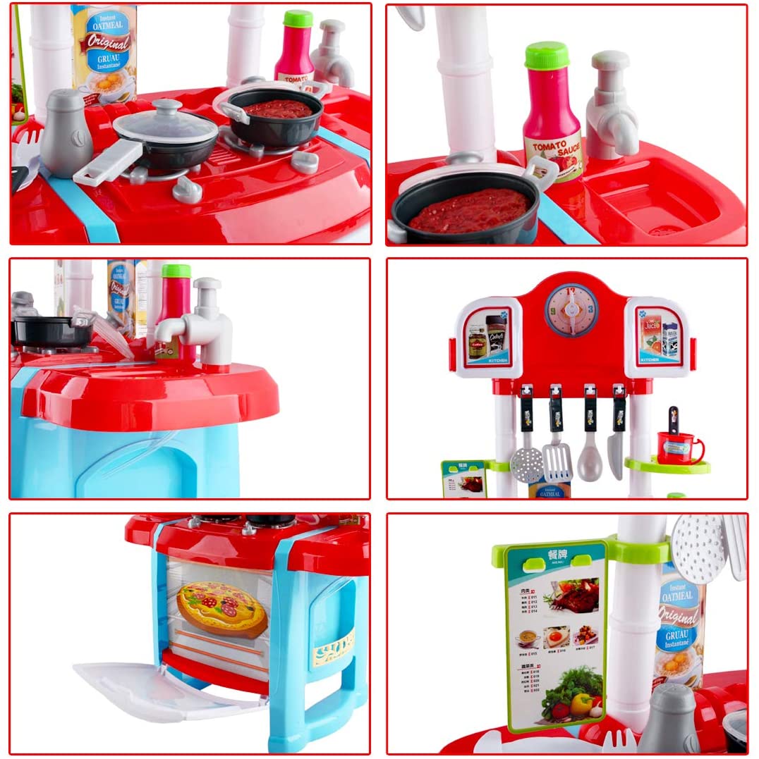 'My Little Chef' Minatare Kitchen Playset Role Playing Game with Light and Sound Water Features Kids Christmas Gift Toys