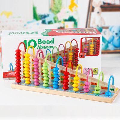 Fidtoy Wooden Math Abacus Board with Color Matching Game