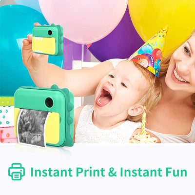 Fidtoy Kids Instant Print Camera – Toddler Photo Camera with Thermal Printing & Creative Coloring