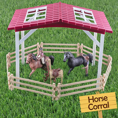 Fidtoy Farmhouse Playset with Barnyard Animals for Kids