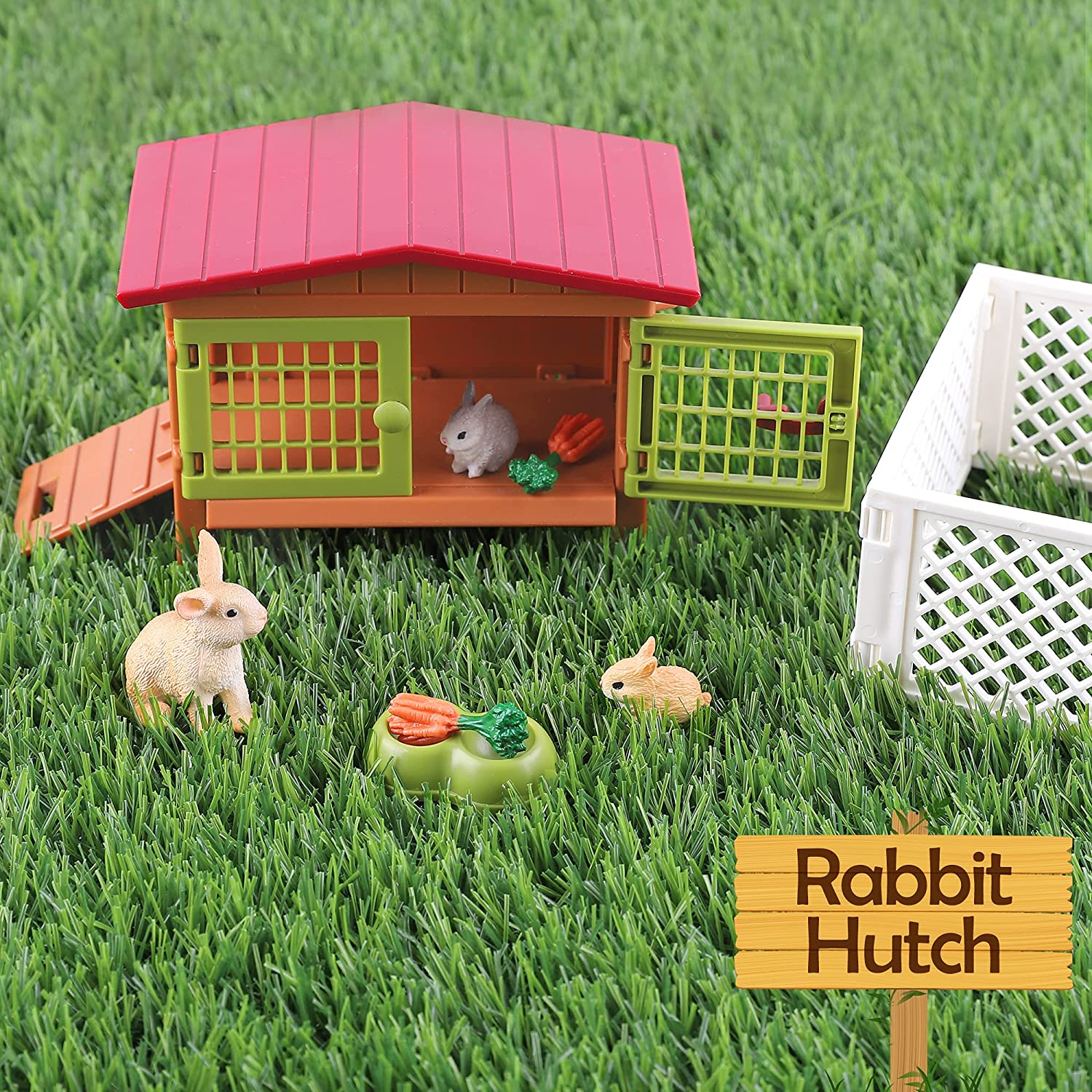 Fidtoy Farmhouse Playset with Barnyard Animals for Kids