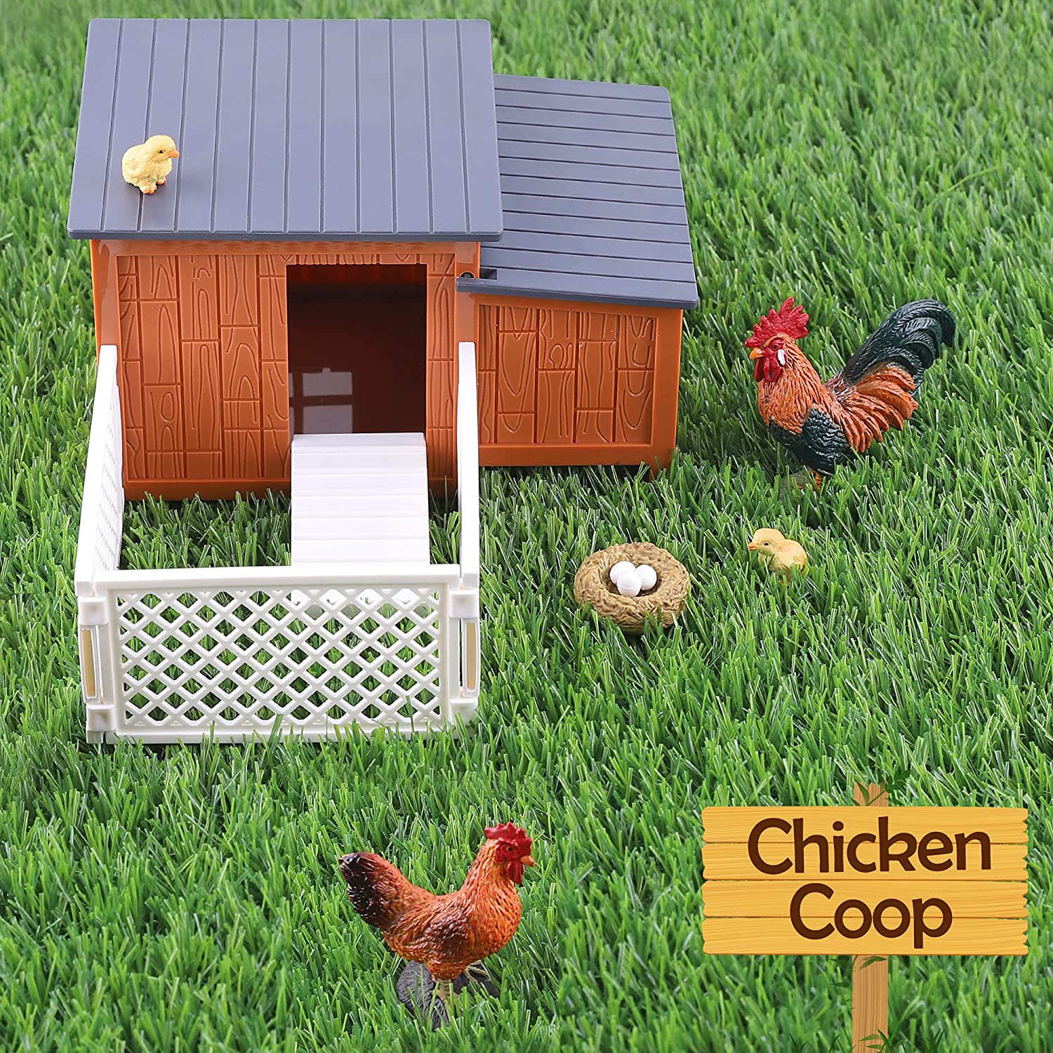 Kids Farm Animal House Toys Barn Farmhouse Playset