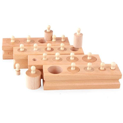 Knobbed cylinders - Sensorial Montessori