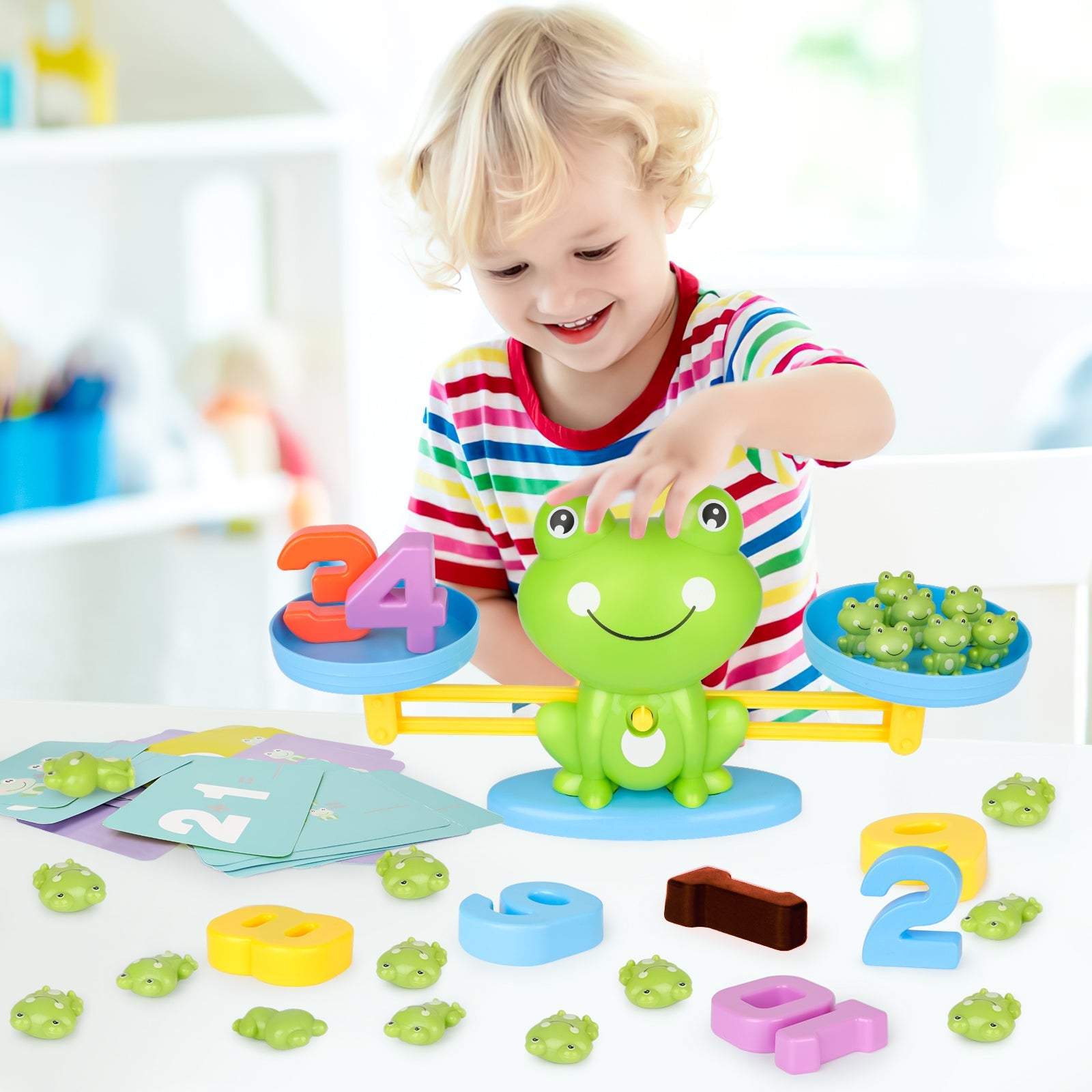 Frog Counting and weight Board Game for Kids, Frog Scales Board Game, Great Family Fun