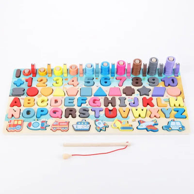 Fidtoy Kit Éducatif Montessori Langage et Chiffres – Jouet d'apprentissage en Bois pour Tout-petits