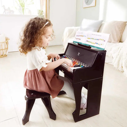 Learn with Lights Black Piano with Stool