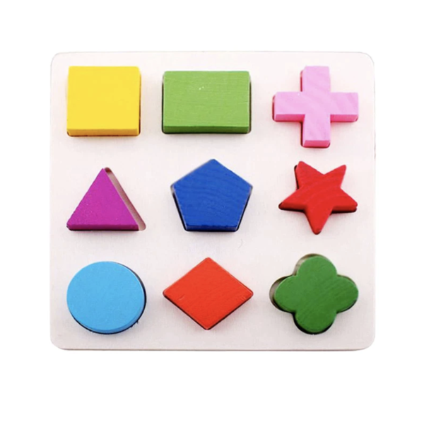 Montessori multi shape puzzles - Eco-friendly wooden puzzles