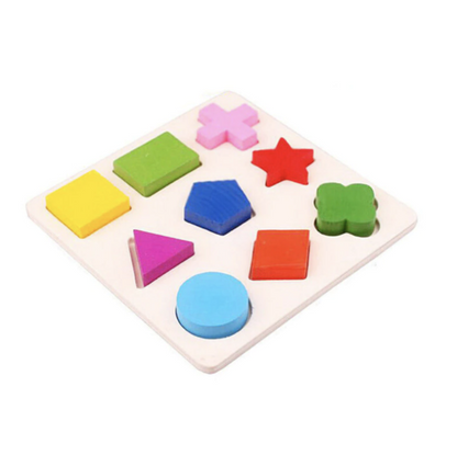 Montessori multi shape puzzles - Eco-friendly wooden puzzles