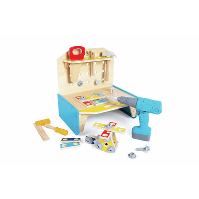 Fidtoy Établi en bois avec outils, kit de construction pour enfants