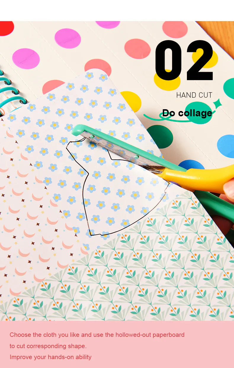 Pequeña diseñadora - Baile de princesas | Diseño de moda con telas, pegatinas de accesorios, colores