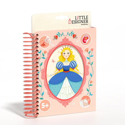 Pequeña diseñadora - Baile de princesas | Diseño de moda con telas, pegatinas de accesorios, colores